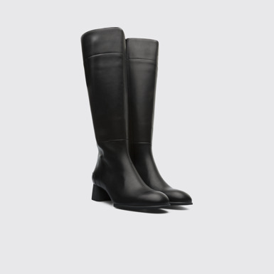 Front view of Katie Black Boots for Women