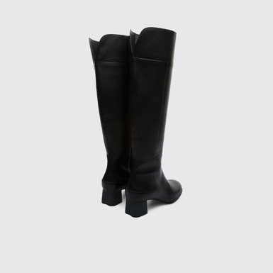 Back view of Katie Black Boots for Women