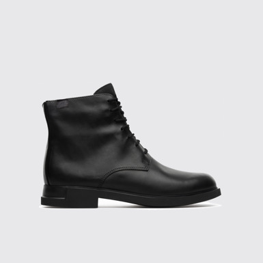 Side view of Iman Black Boots for Women