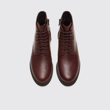 Overhead view of Iman Burgundy Boots for Women