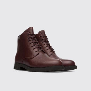 Front view of Iman Burgundy Boots for Women