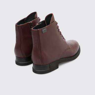 Back view of Iman Burgundy Boots for Women