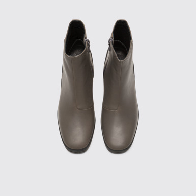 Overhead view of Upright Grey Ankle Boots for Women
