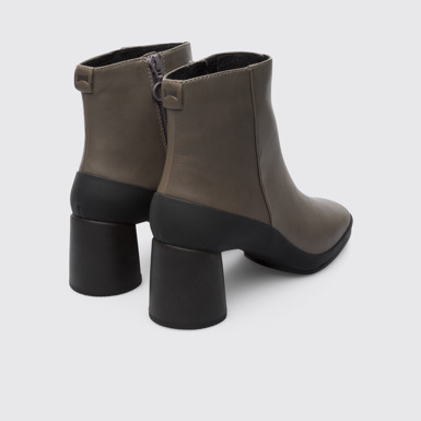 Back view of Upright Grey Ankle Boots for Women