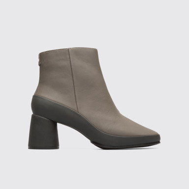 Side view of Upright Women's green ankle boot