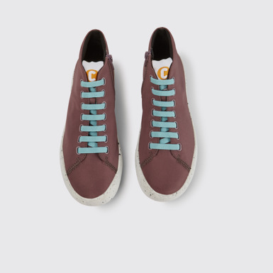 Overhead view of Peu Touring Purple textile ankle boots