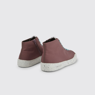 Back view of Peu Touring Purple textile ankle boots