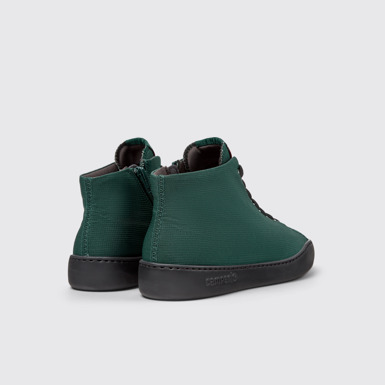 Back view of Peu Touring Green Textile Sneaker Booties for Women.