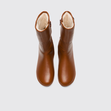 Overhead view of Right Brown Boots for Women