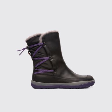 Side view of Peu Pista Black Boots for Women
