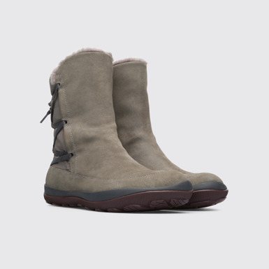 Front view of Peu Pista Grey Boots for Women