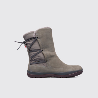 Side view of Peu Pista Grey Boots for Women