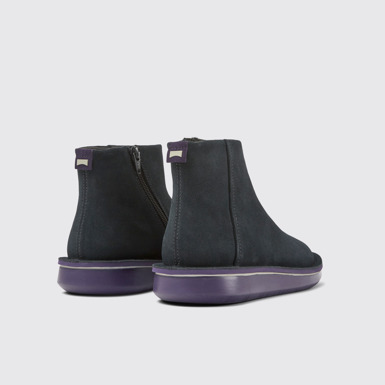 Back view of Formiga Gray Nubuck Ankle Boots for Women.