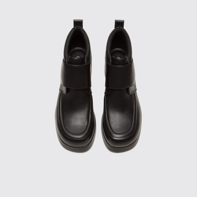 Overhead view of Kaah Black Ankle Boots for Women