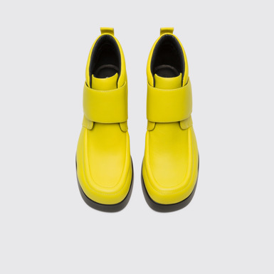 Overhead view of Kaah Yellow Ankle Boots for Women
