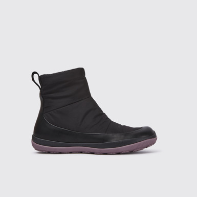 Peu Pista Botas de piel y poliéster en color negro