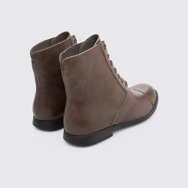 Back view of Mil Grey Ankle Boots for Women