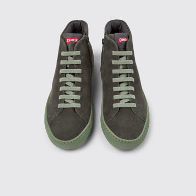 Overhead view of Peu Touring Gray nubuck sneakers for women
