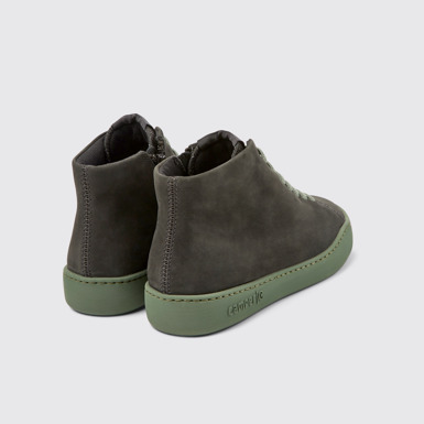 Back view of Peu Touring Gray nubuck sneakers for women