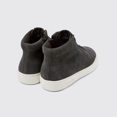 Back view of Peu Touring Gray nubuck ankle boots for women