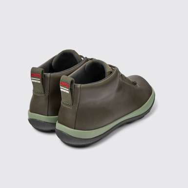 Peu Pista Baskets en cuir vert pour femme