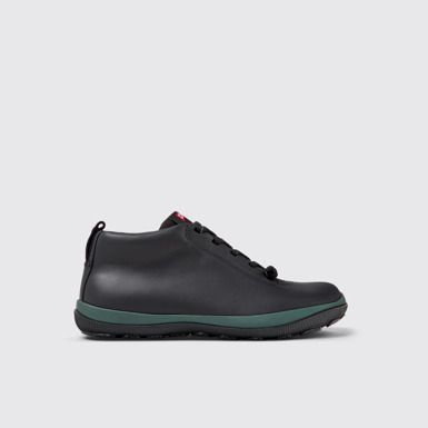 Side view of Peu Pista GM - GORE-TEX Black Leather and Textile Ankle Boots for Women.