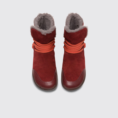 Overhead view of Peu Red mid boot for women