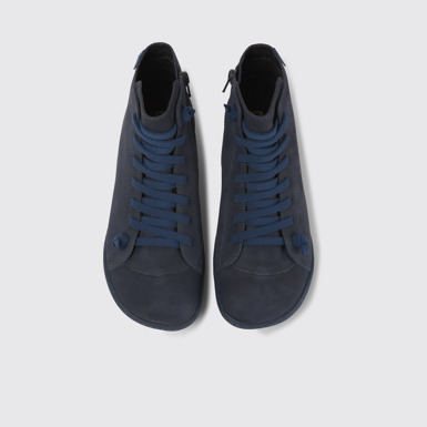Overhead view of Peu Grey nubuck ankle boots for women