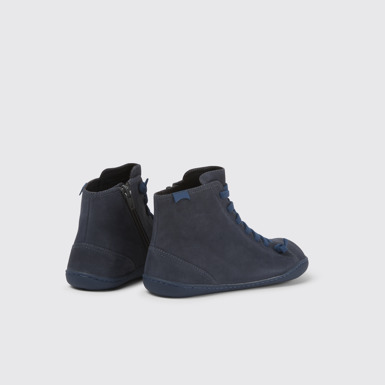 Back view of Peu Grey nubuck ankle boots for women