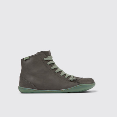 Peu Botines grises de piel para mujer