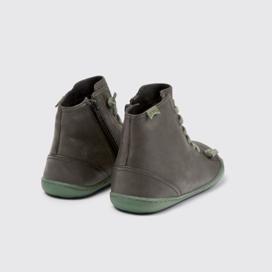 Peu Botines grises de piel para mujer