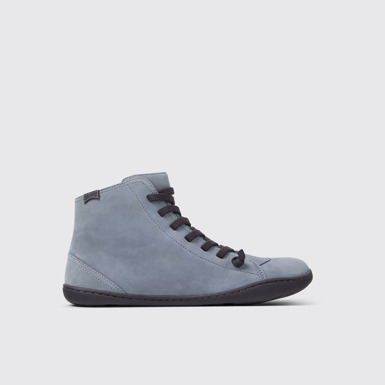 Side view of Peu Gray Nubuck Ankle Boots for Women