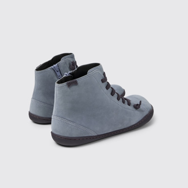 Back view of Peu Gray Nubuck Ankle Boots for Women