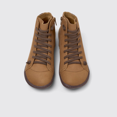 Peu Brauner Stiefeletten aus Leder für Damen.