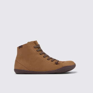 Peu Brauner Stiefeletten aus Leder für Damen.