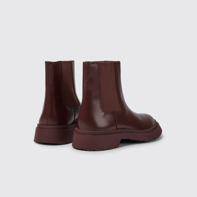 Back view of Walden Burgundy leather boots for women