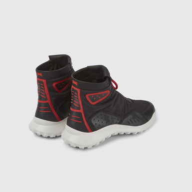 Back view of CRCLR Breathable women's black ankle boots