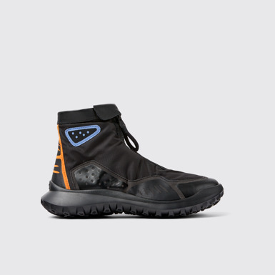 Side view of CRCLR Women's black ankle boots with ePE membrane