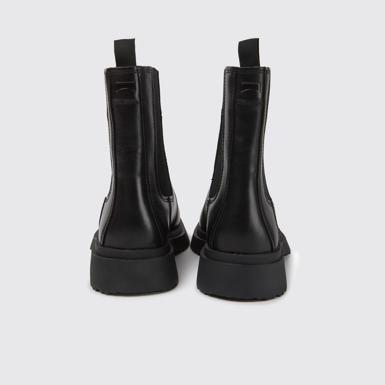 Back view of Walden Black leather boots for women