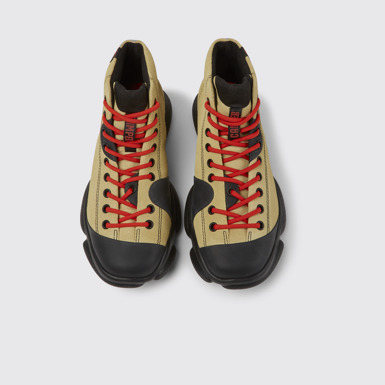 Karst Beige Damenstiefelette aus Veloursleder