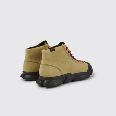 Karst Beige Damenstiefelette aus Veloursleder