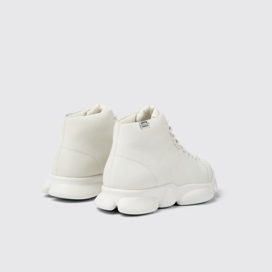 Karst Baskets en cuir non teint blanc pour femme