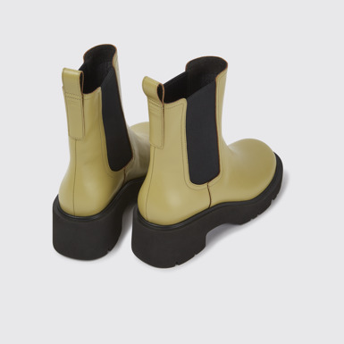 Milah Bottes en cuir beige pour femme