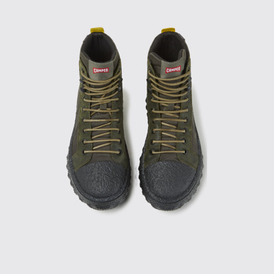 Overhead view of Ground Green ankle boots for women