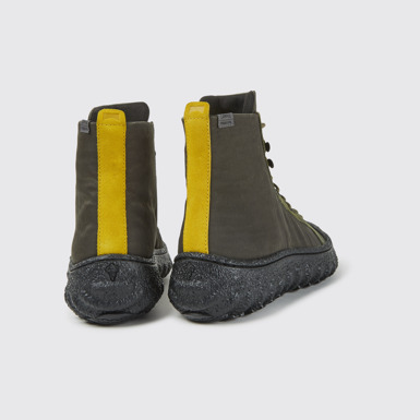 Back view of Ground Green ankle boots for women
