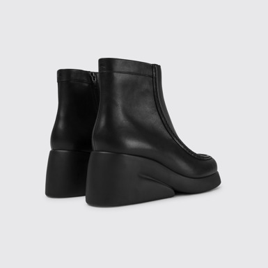 Kaah Botas de piel en color negro para mujer
