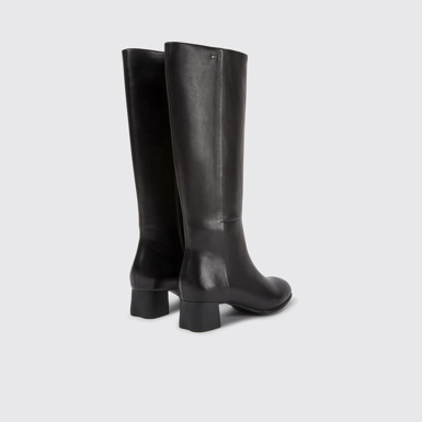 Katie Botas altas de piel negra para mujer.