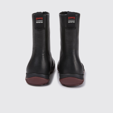 Peu Pista Botas de piel en color negro con cremallera