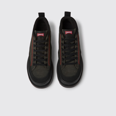 Overhead view of Brutus Black ankle boots for women