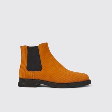 Iman Orange Stiefelette aus Nubukleder